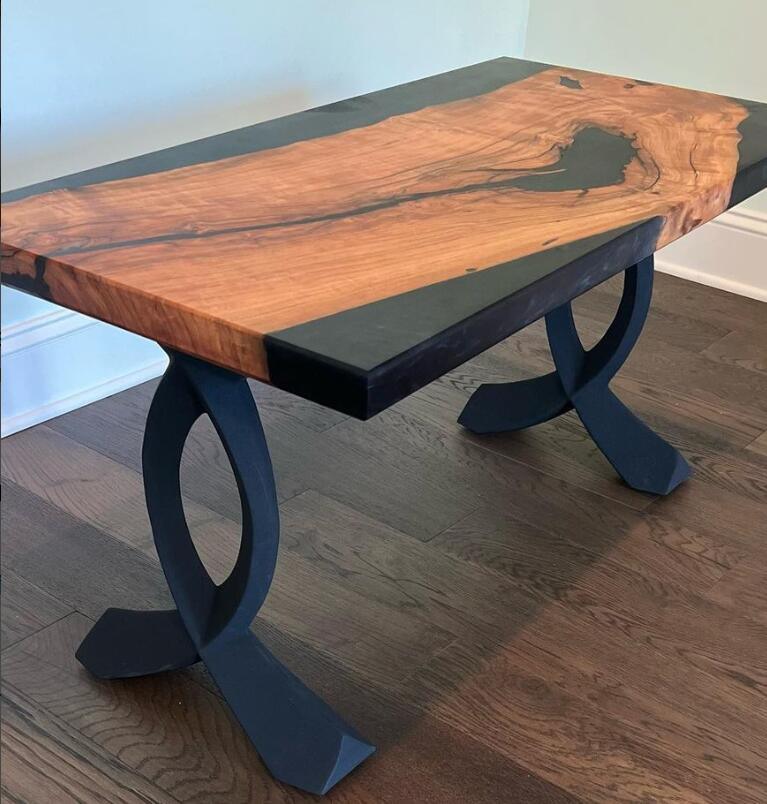 Metal Table Legs - 418 Curva - 26W, 28H inch - Set of 2 pcs - Flowyline - MOOKA FURNITURE