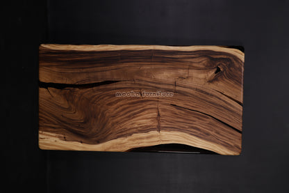 Resin Wood Dining Table - MOOKAFURNITURE