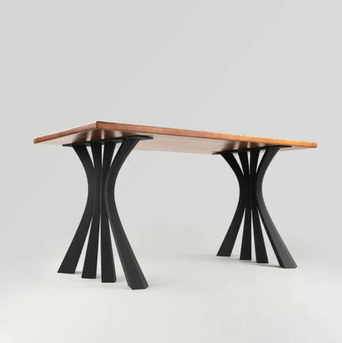 Metal Table Legs - 420 Akro - 24W, 28H inch - Set of 2 pcs - Flowyline - MOOKAFURNITURE