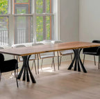 Metal Table Legs - 420 Akro - 24W, 28H inch - Set of 2 pcs - Flowyline - MOOKA FURNITURE