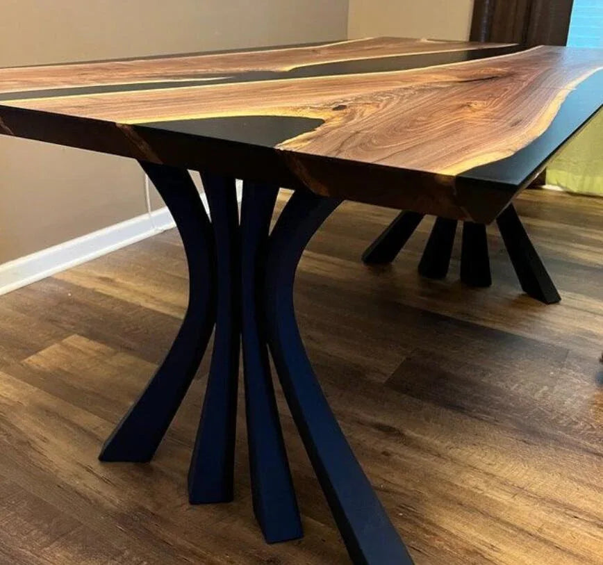 Metal Table Legs - 420 Akro - 24W, 28H inch - Set of 2 pcs - Flowyline - MOOKA FURNITURE