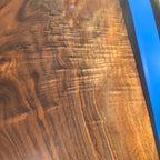 Black walnut blue epoxy river table dining table for 8 seats - MOOKA FURNITURE