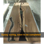 Luxury Living Handcrafted river table for 6-8 people - MOOKA FURNITURE