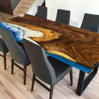 Coastal scene ocean style handmade river table dining table for 6-8 seaters - MOOKA FURNITURE
