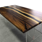 Artistry classitic wood epoxy river table for 8 people - MOOKA FURNITURE