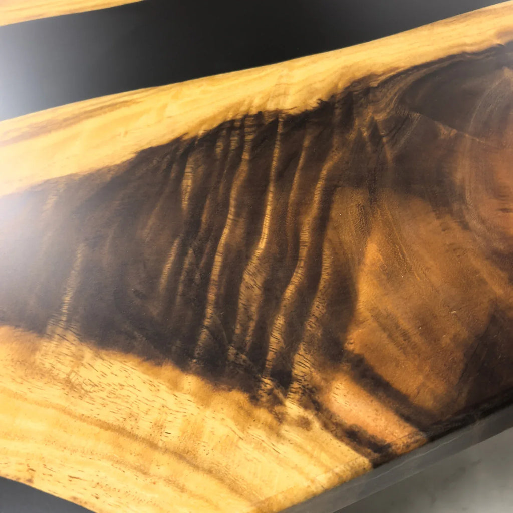 Large size 10feet Luxury live edge wood black epoxy river dining table for 12 people - MOOKA FURNITURE