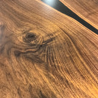 120inch book-match black walnut wood dining table for 10 people