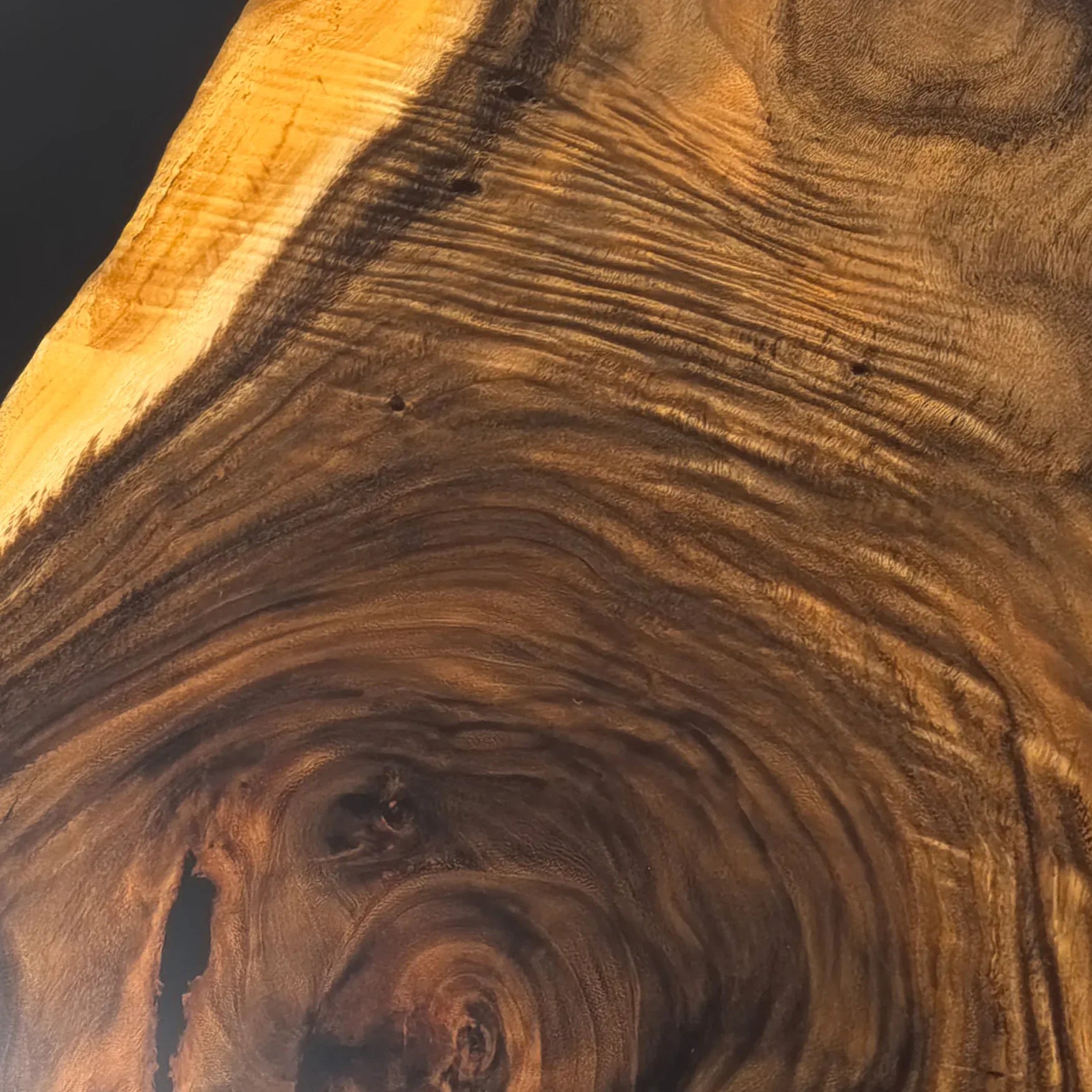 Unique stylish black epoxy wood dining table for 8-10 people - MOOKA FURNITURE