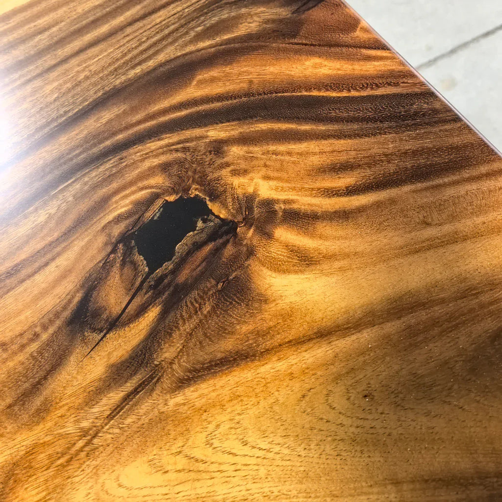 Unique stylish organic natural wood table 10ft dining table with bench for 10-12 people - MOOKA FURNITURE