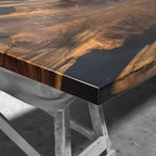 10feet Luxury bookmatch slab table solid wood dining table for 10-12 people