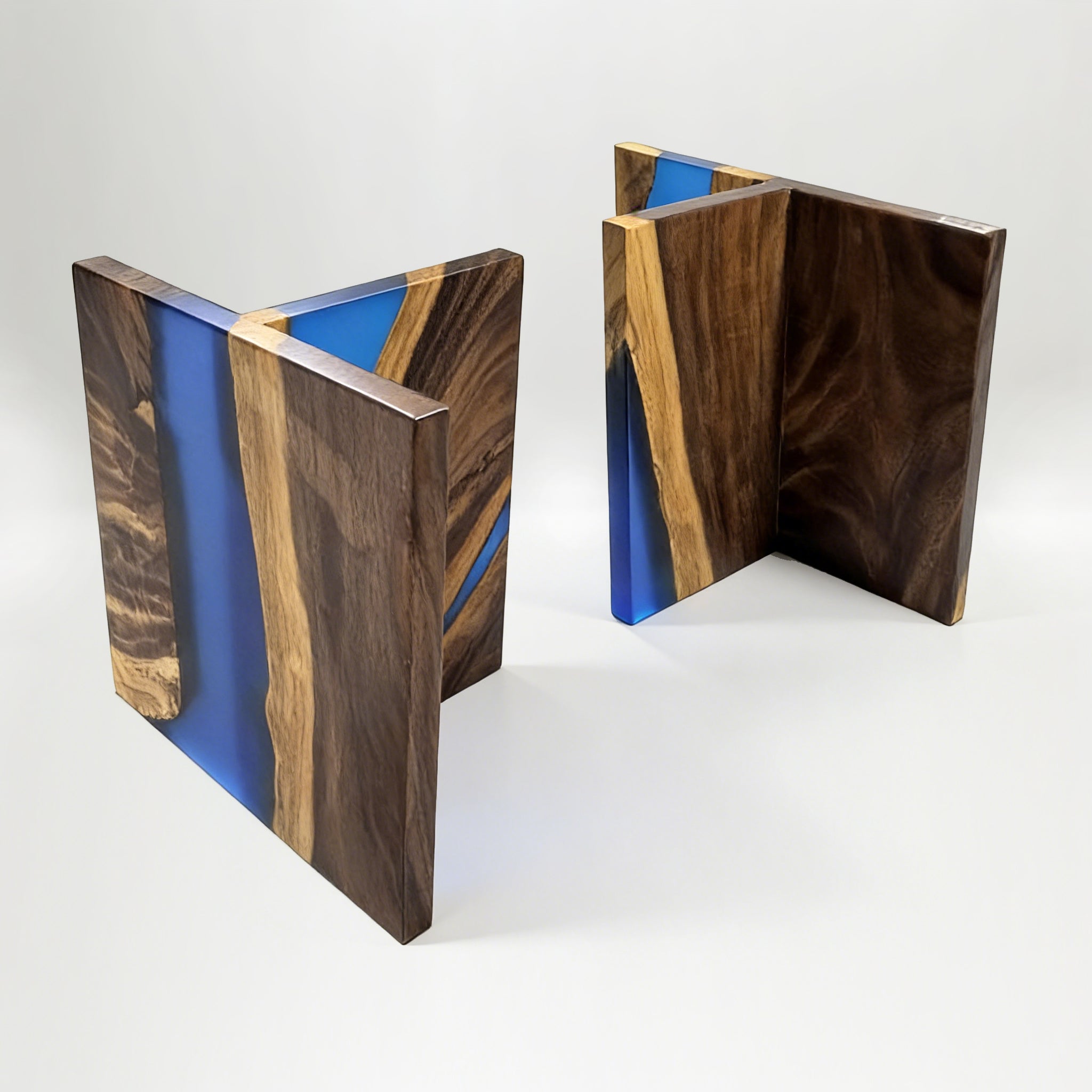 Custom made T base 28" height matching to Parota walnut wood table top for 8-10 people