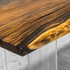 One piece natural wood with clear epoxy dining table for 6-8 people - MOOKA FURNITURE