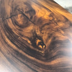 Dark brown solid wood river dining table for 8-10 people