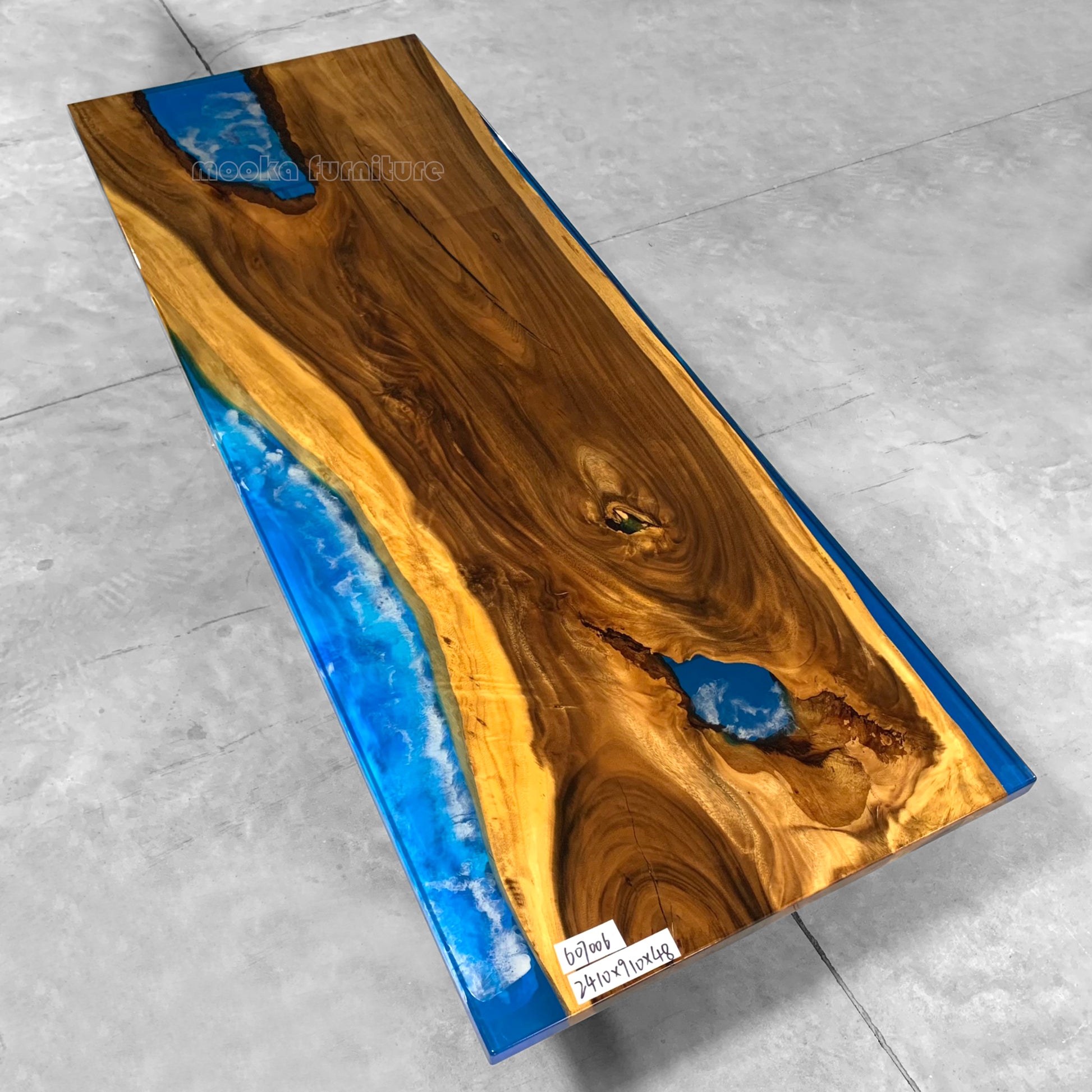 Resin Wood Dining Table - MOOKAFURNITURE