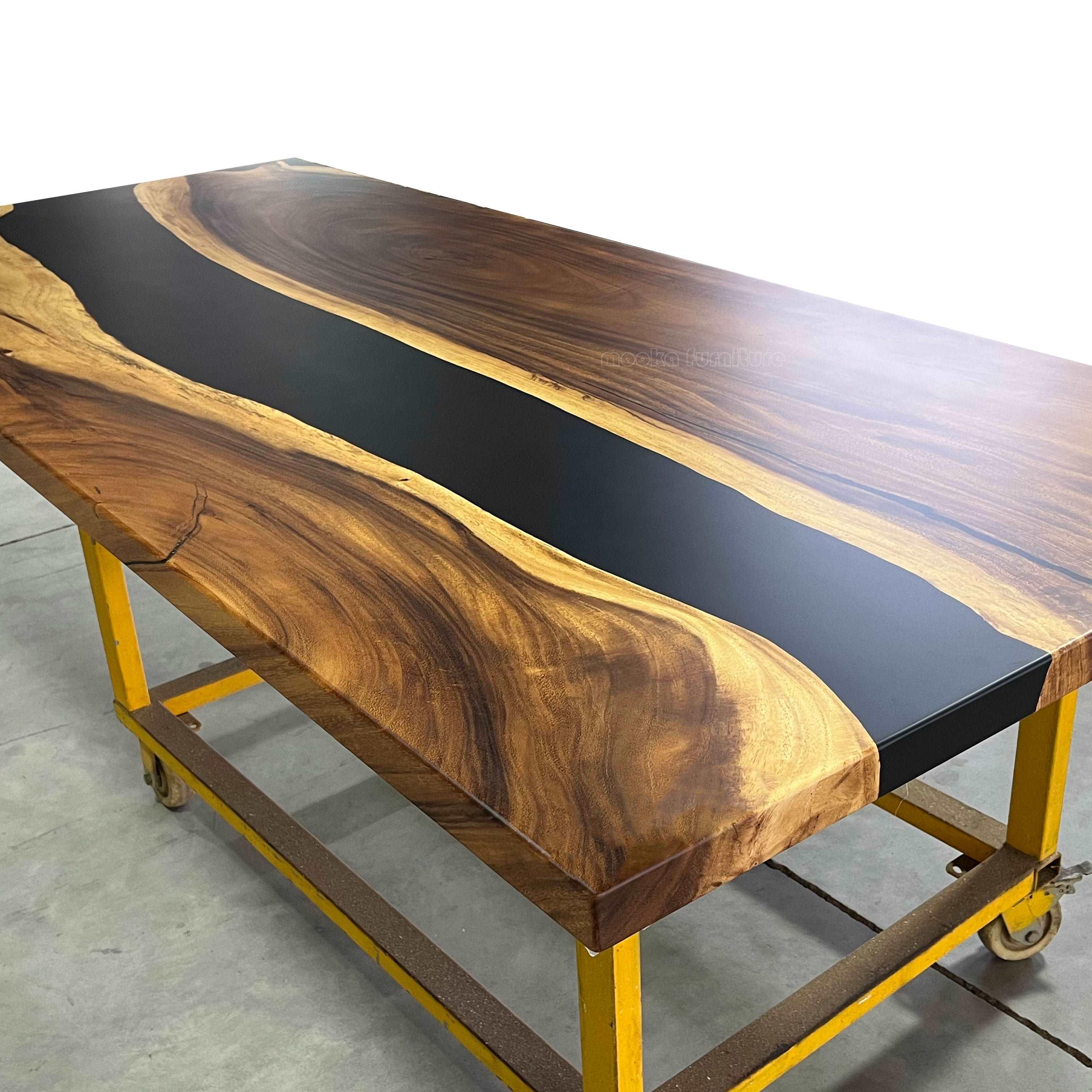 Unique handcraft wood river dining table for 8 seats - MOOKA FURNITURE