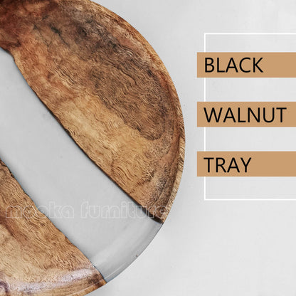 BLACK WALNUT RESIN TRAY FREE SHIPPING - MOOKAFURNITURE