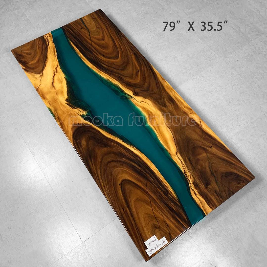 Resin Wood Dining Table - MOOKAFURNITURE