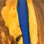 10 foot blue resin river table large wood dining table for 10-12 people - MOOKA FURNITURE