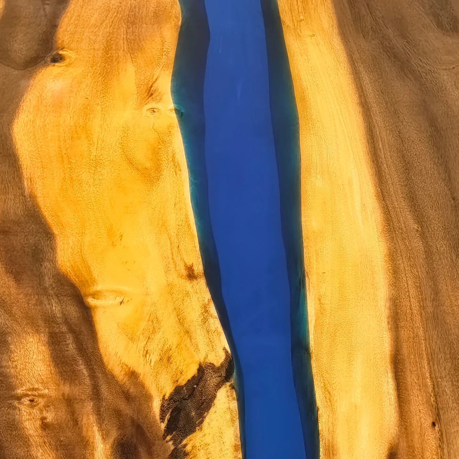 10 foot blue resin river table large wood dining table for 10-12 people - MOOKA FURNITURE