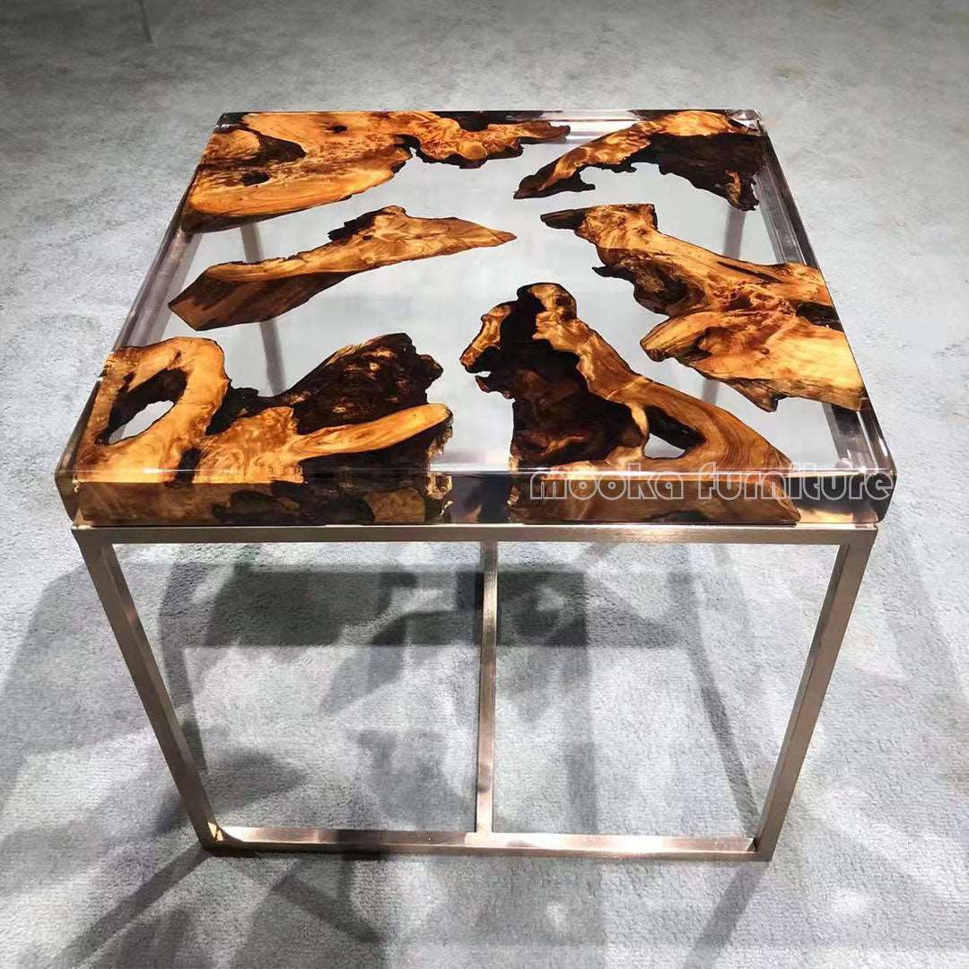 Resin Wood coffee Table - MOOKAFURNITURE