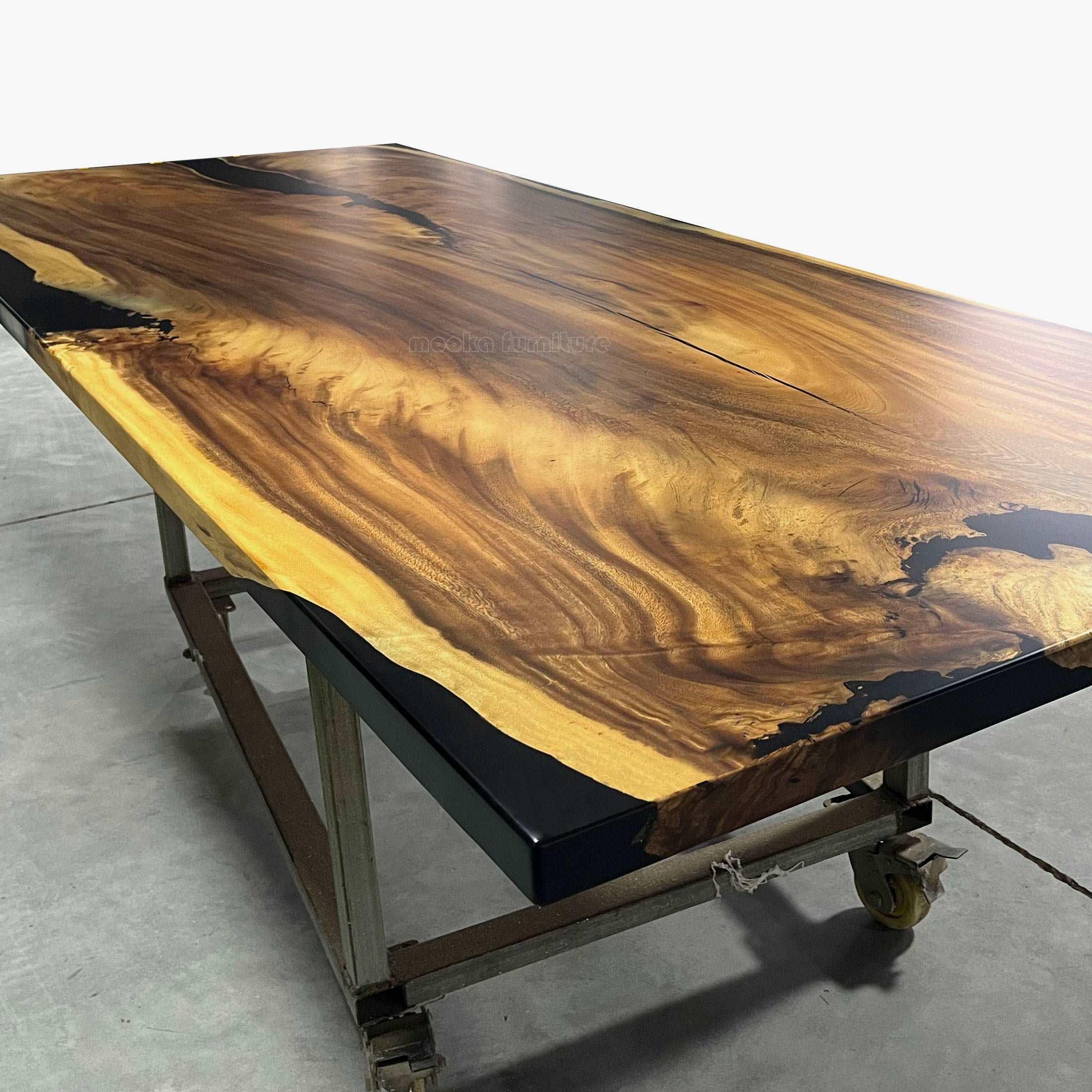 Organic wood dining table large for 8-10 people - MOOKA FURNITURE