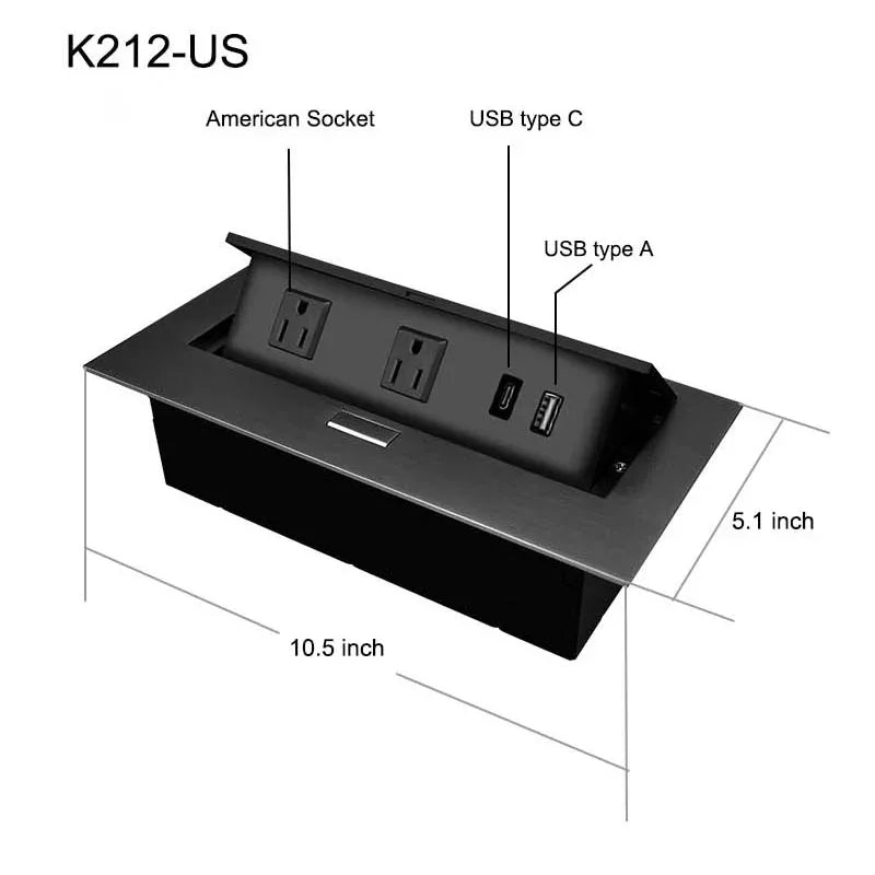 Pop Up Outlets Socket for Conference or desk - MOOKA FURNITURE