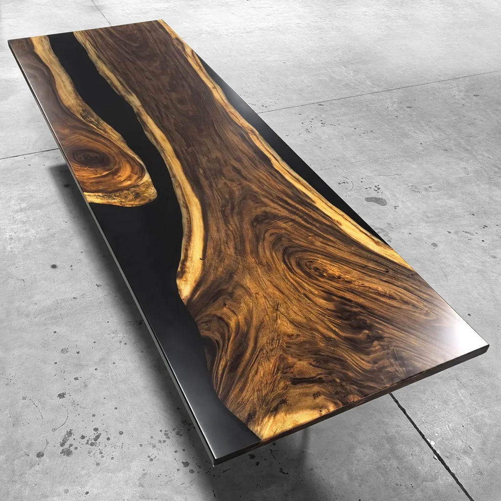 Massive Boardroom table in 12 ft for 14 people solid wood river epoxy conference table custom made - MOOKA FURNITURE