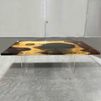 Unique style wood epoxy river table for 8 people - MOOKA FURNITURE