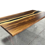 Artistry classitic wood epoxy river table for 8 people - MOOKA FURNITURE