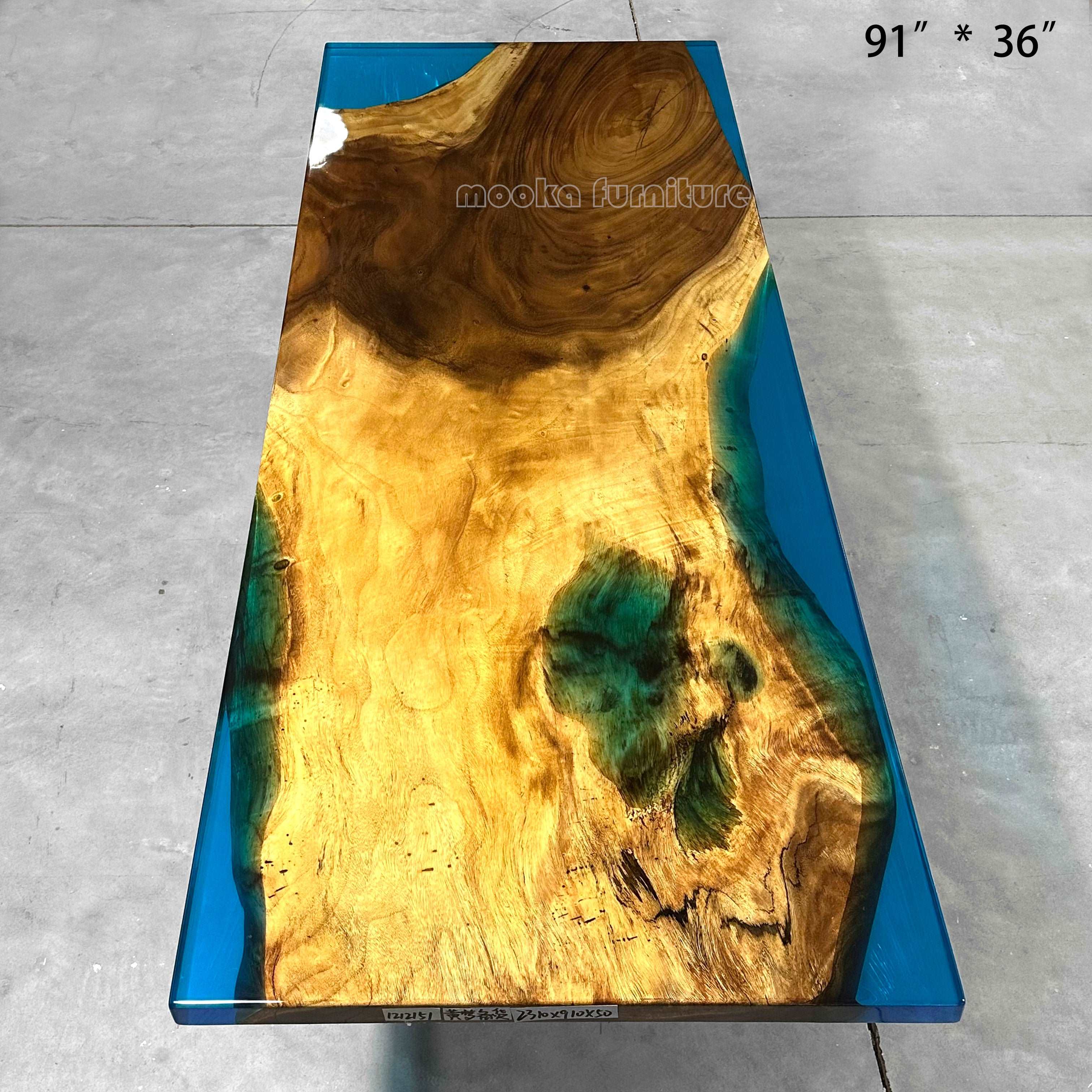 Resin Wood Dining Table - MOOKA FURNITURE
