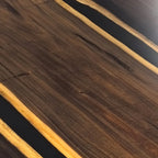 10ft office meeting table made of organic wood and black resin for conference table 10-12 people - MOOKA FURNITURE