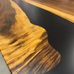 Large size 10feet Luxury live edge wood black epoxy river dining table for 12 people - MOOKA FURNITURE