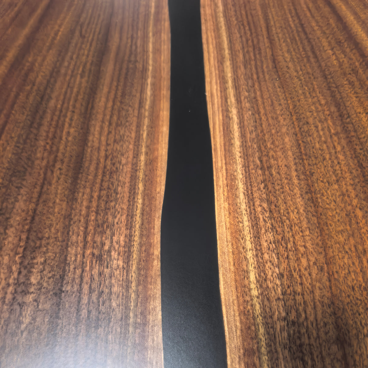 120inch book-match black walnut wood dining table for 10 people