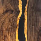 Dark brown solid wood river dining table for 8-10 people