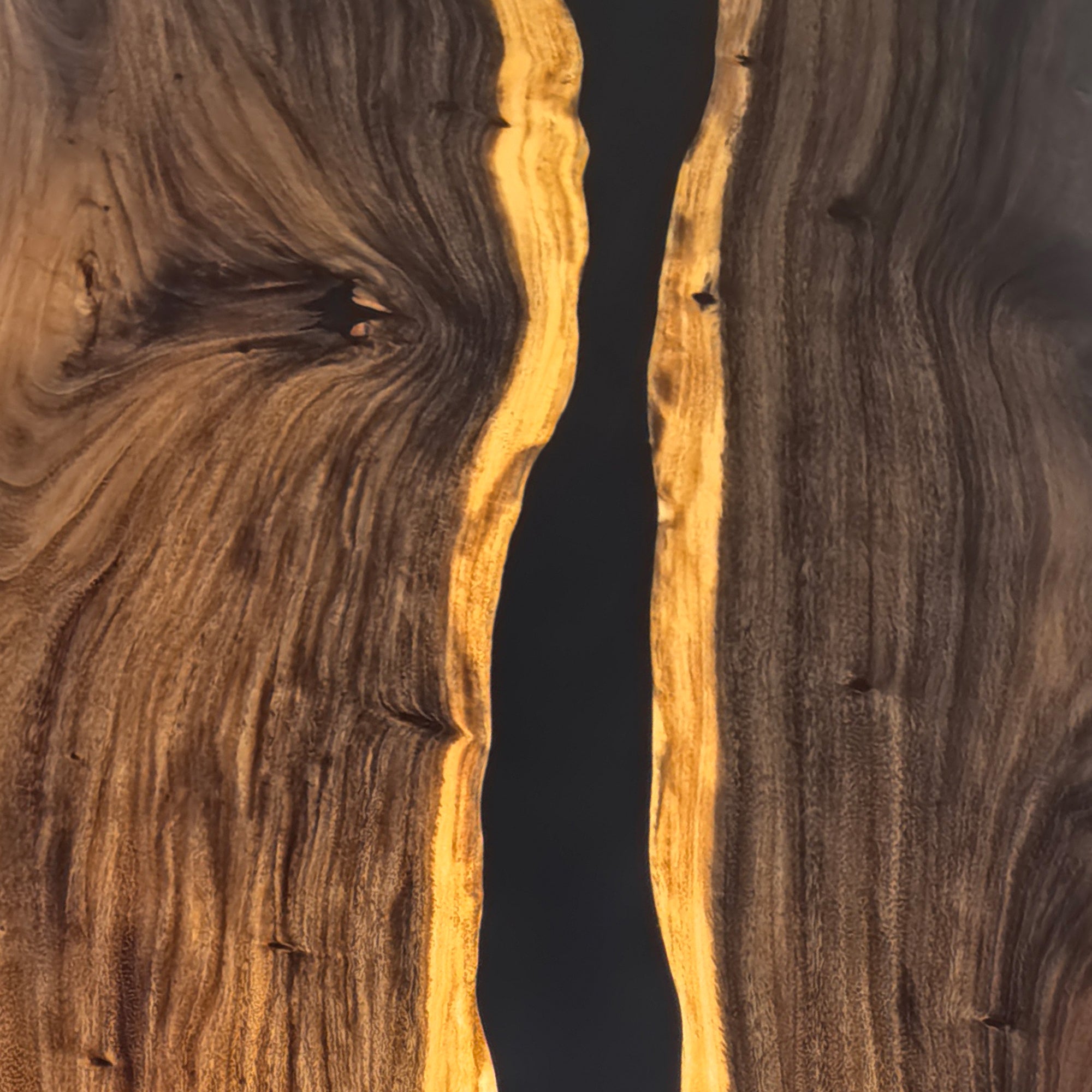 Dark brown solid wood river dining table for 8-10 people