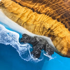 Handmade seawave costal style river table dining table for 8 people - MOOKA FURNITURE