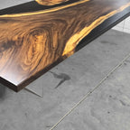 Massive Boardroom table in 12 ft for 14 people solid wood river epoxy conference table custom made - MOOKA FURNITURE