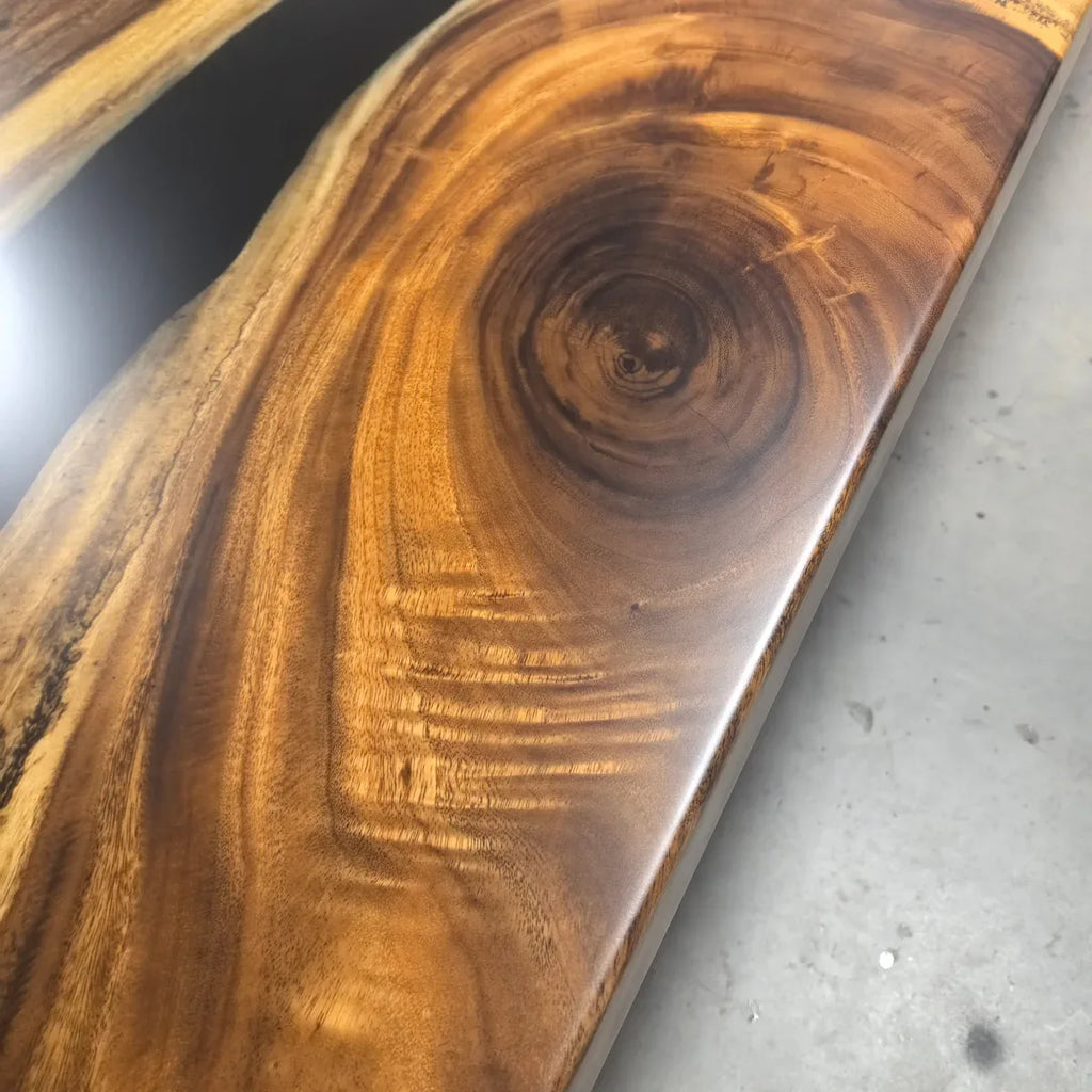 Massive Boardroom table in 12 ft for 14 people solid wood river epoxy conference table custom made - MOOKA FURNITURE
