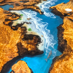 "Ocean's Embrace " Executive table Art Table - MOOKA FURNITURE