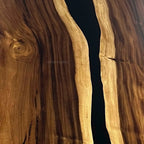 Artistry classitic wood epoxy river table for 8 people - MOOKA FURNITURE