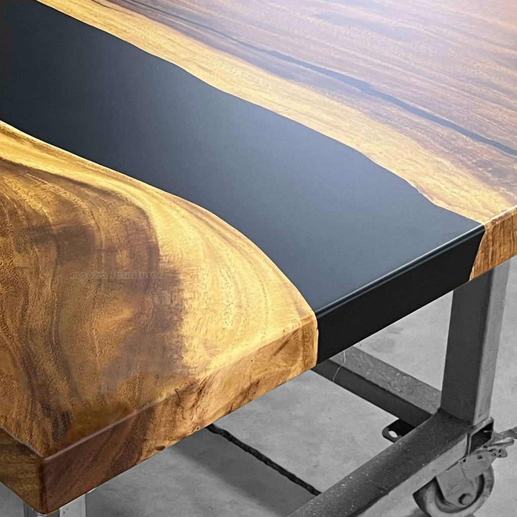 Unique handcraft wood river dining table for 8 seats - MOOKA FURNITURE