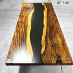 Resin Wood Dining Table - MOOKA FURNITURE