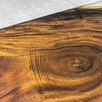 One piece natural wood with clear epoxy dining table for 6-8 people - MOOKA FURNITURE