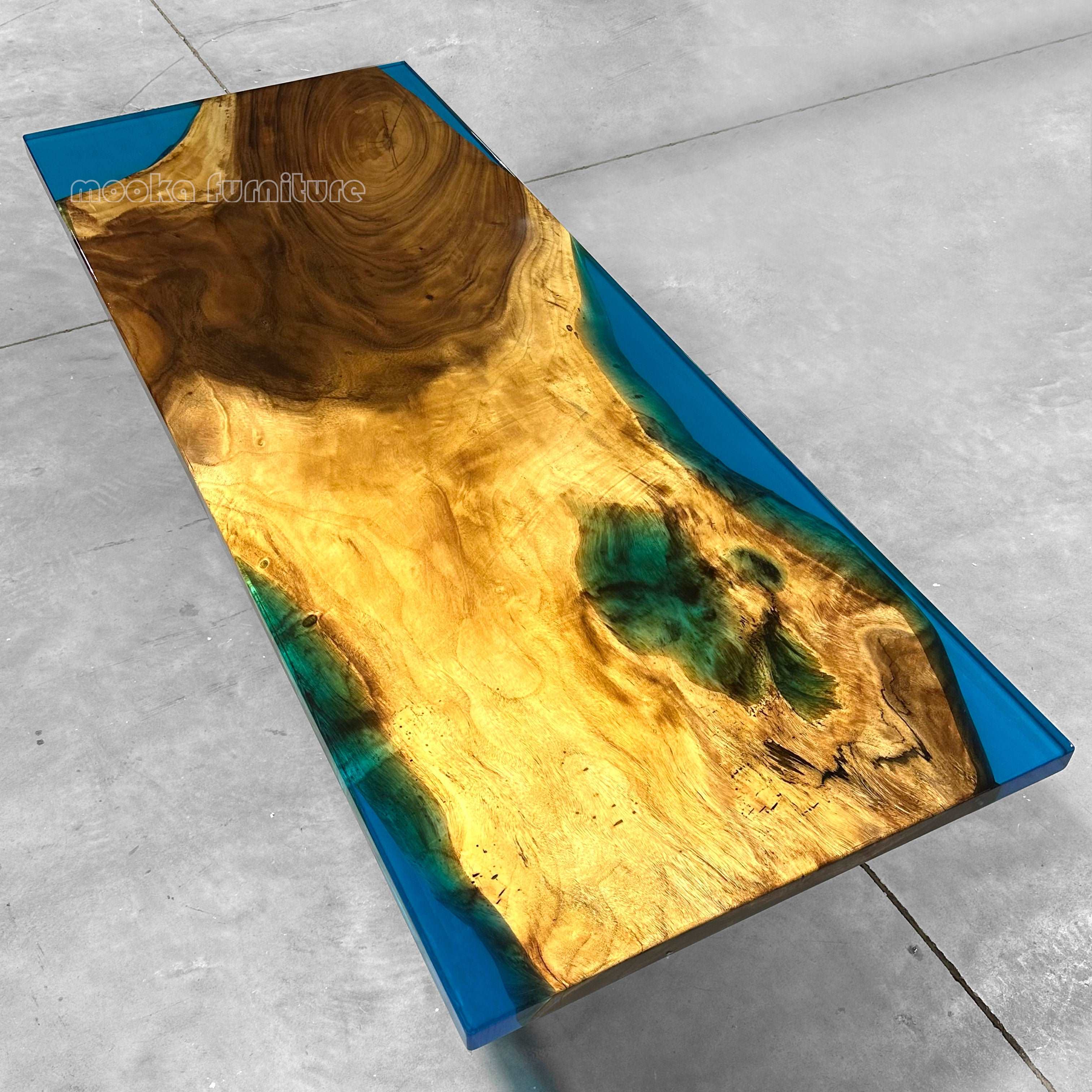 Resin Wood Dining Table - MOOKA FURNITURE