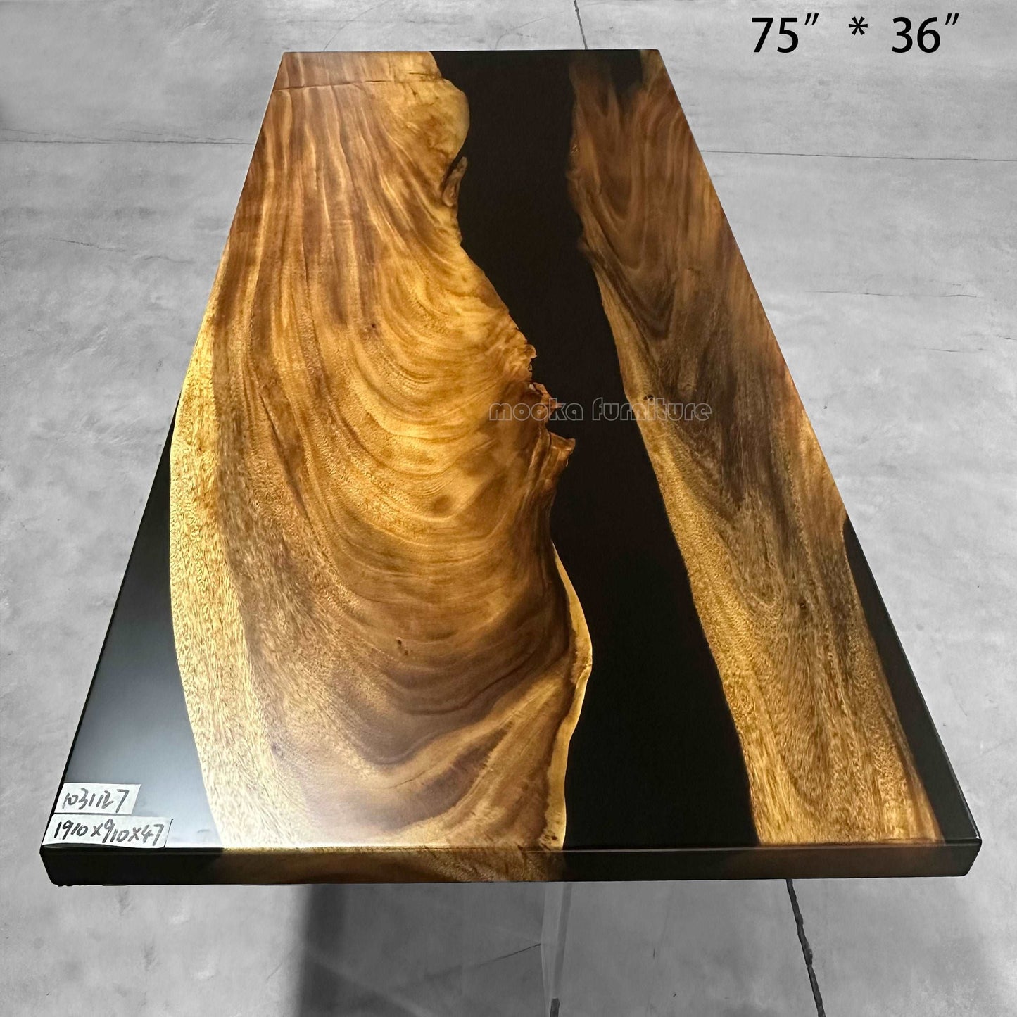 Resin Wood Dining Table - MOOKA FURNITURE