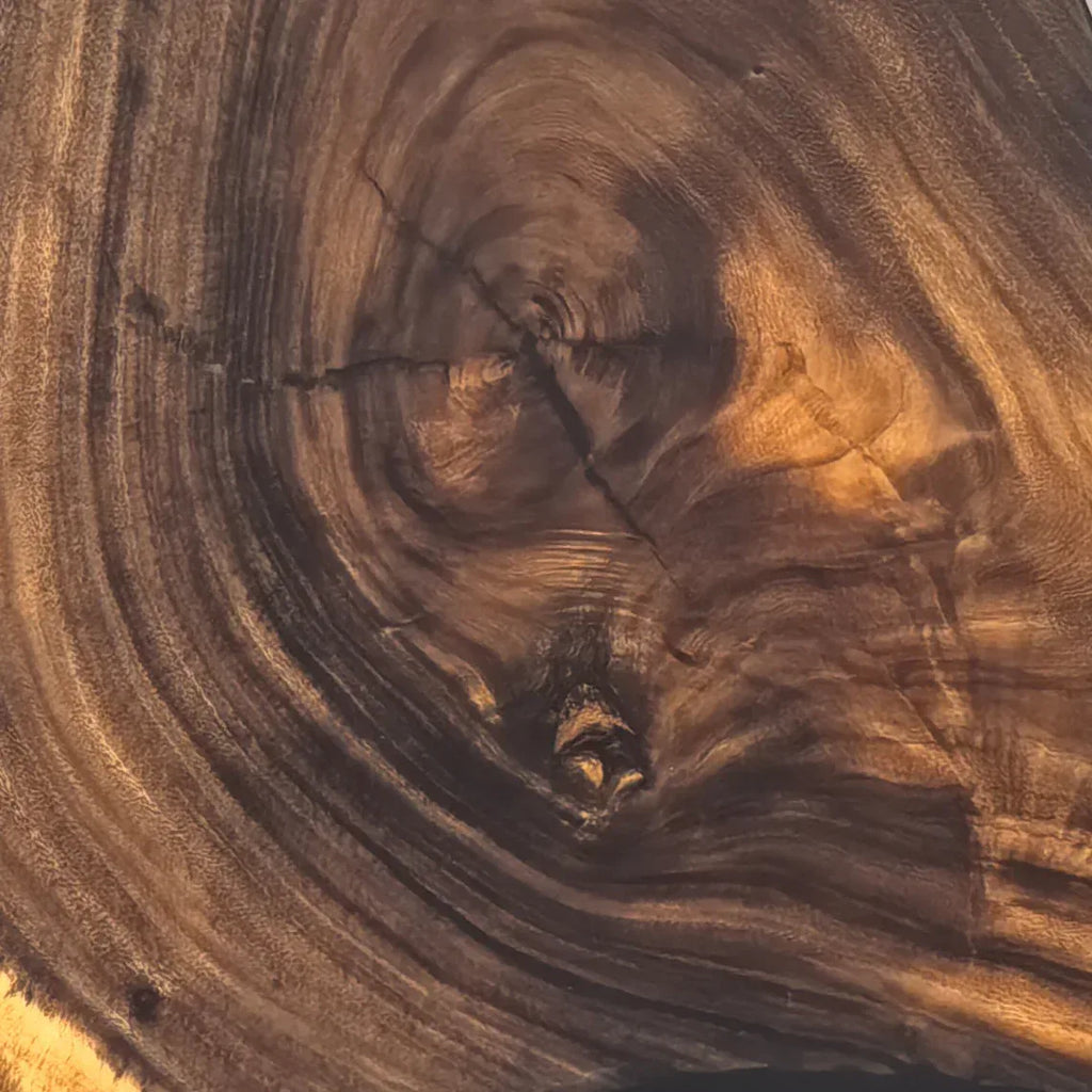 Dark brown solid wood river dining table for 8-10 people