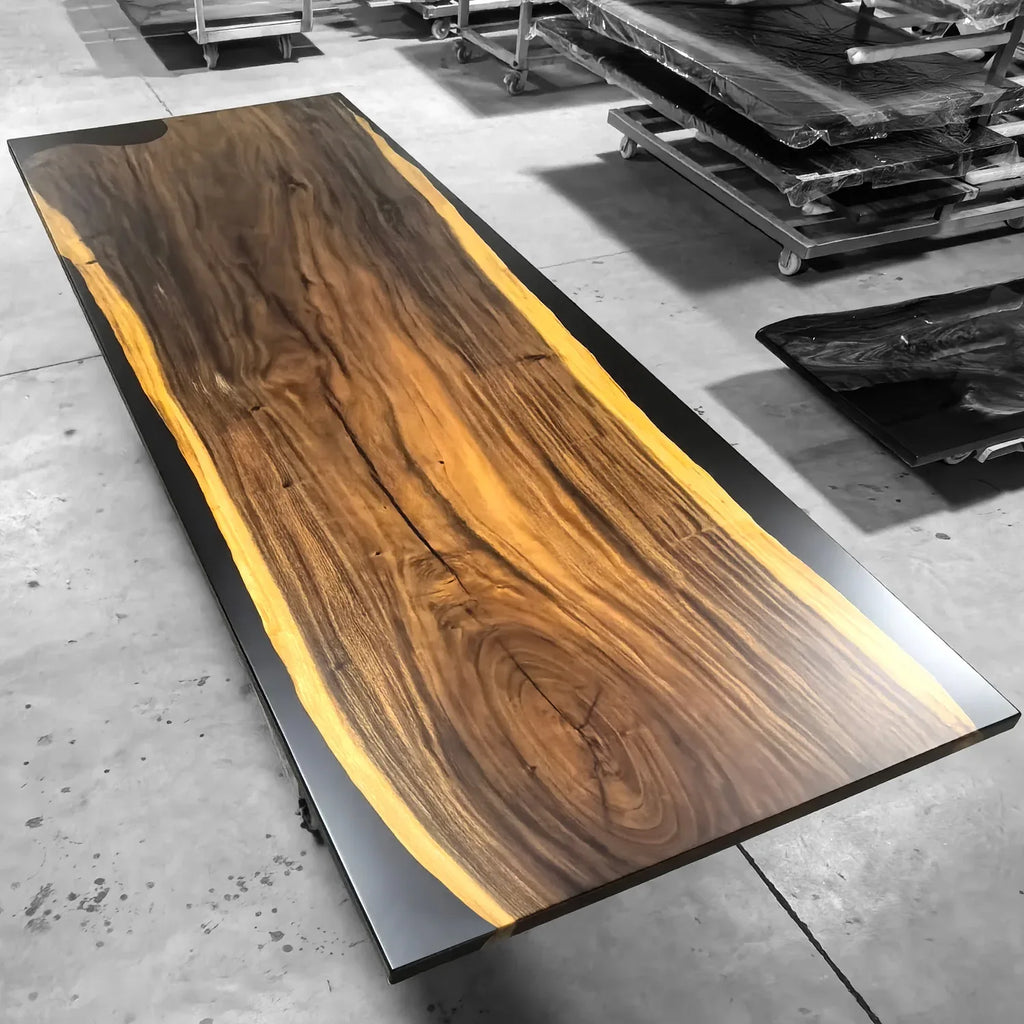 Solid wood 12feet Long table for 12-14 seats big family dining table communal table - MOOKA FURNITURE