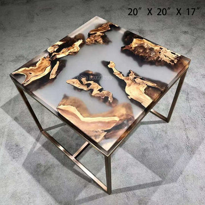 Resin Wood coffee Table - MOOKAFURNITURE