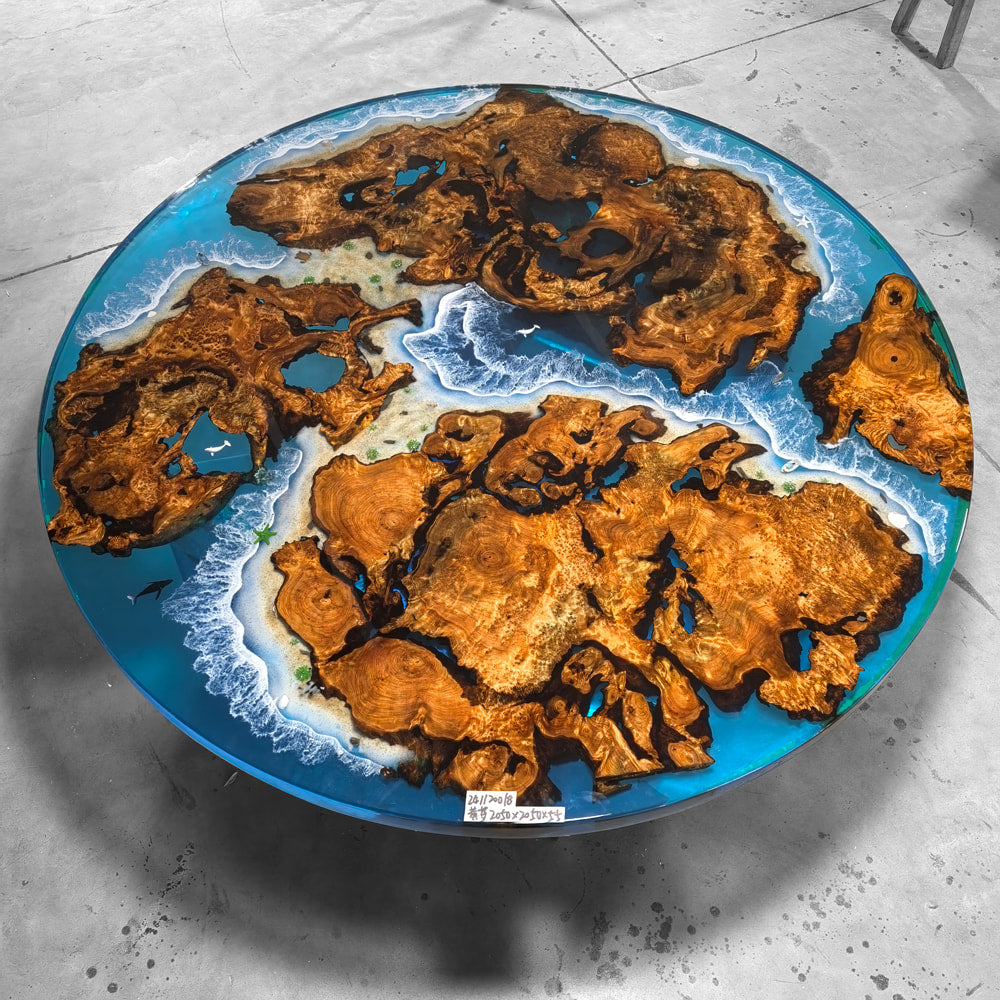 "Ocean's Embrace " Coffee table Art Table