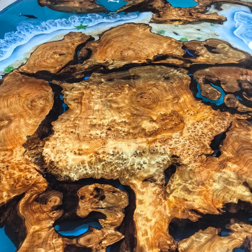 "Ocean's Embrace " Coffee table Art Table